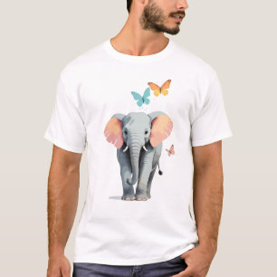 Elephant Vector Painting Adsible Roligt Animal Pla T Shirt