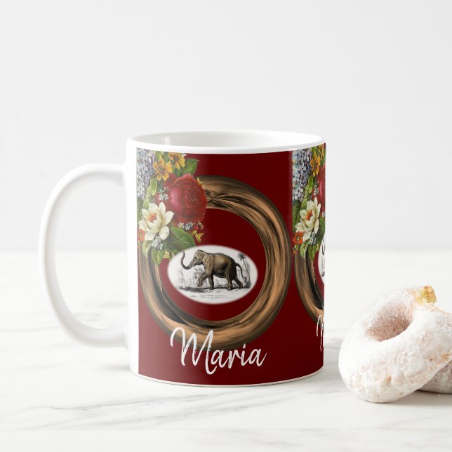 Elephant Victorian Blommigt Mugg (Med munk)