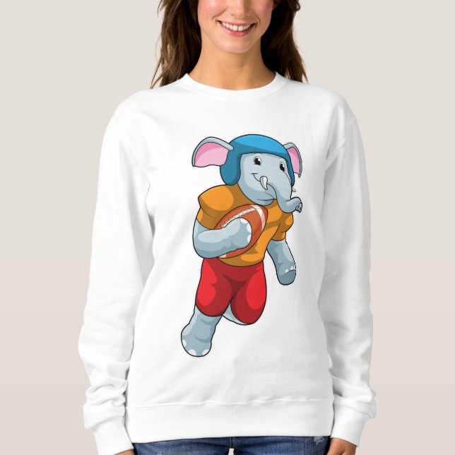 Elephant vid fotbollssportar t shirt (Framsida)