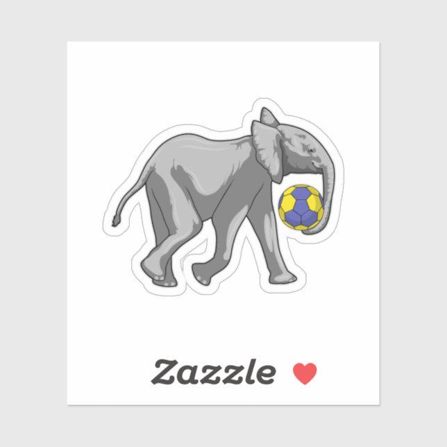 Elephant vid Handball Sports Klistermärken (Ark)
