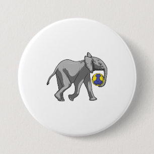 Elephant vid Handball Sports Knapp