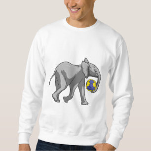 Elephant vid Handball Sports Lång Ärmad Tröja