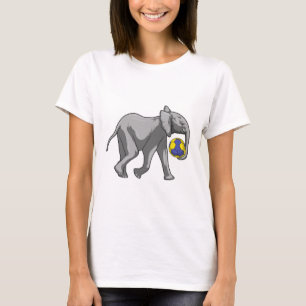 Elephant vid Handball Sports T Shirt