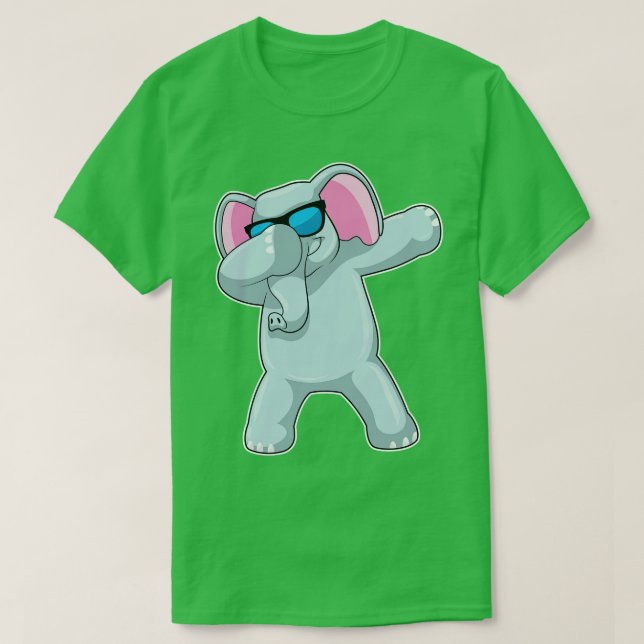 Elephant vid Hip hop Dance Dab T Shirt (Design framsida)