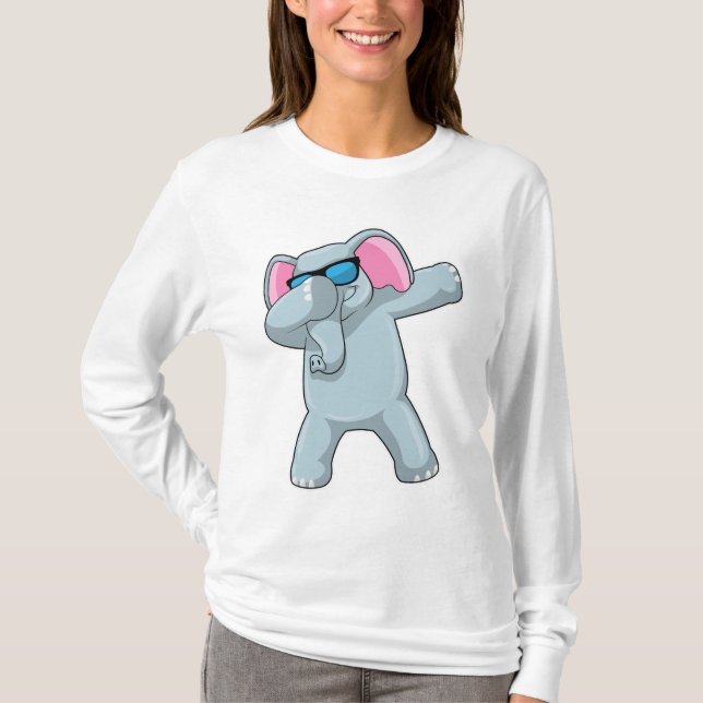 Elephant vid Hip hop Dance Dab T Shirt (Framsida)