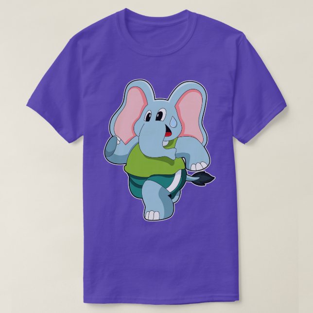 Elephant vid Running T Shirt (Design framsida)