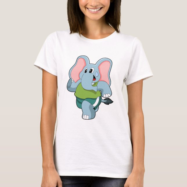 Elephant vid Running T Shirt (Framsida)