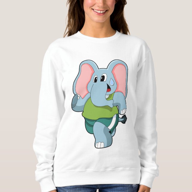 Elephant vid Running T Shirt (Framsida)