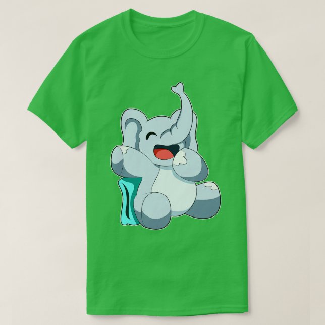 Elephant vid Sleeping med Pillow T Shirt (Design framsida)