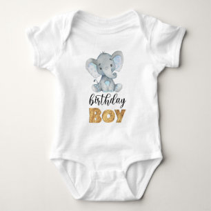 Elephant Vild 1:a födelsedag Baby Bodykostym T Shirt