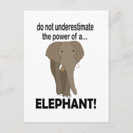 Elephant Vild Animal Funny Elephant Vykort
