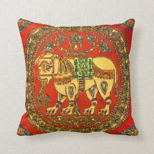 Elephant, Vintage Tile-utseende Kudde