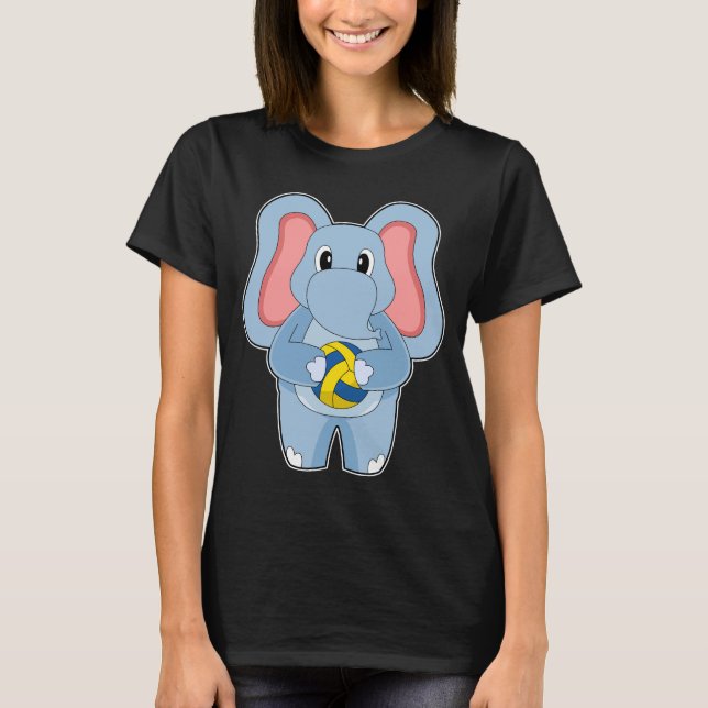 Elephant Volleyball-spelare Volleyball T Shirt (Framsida)