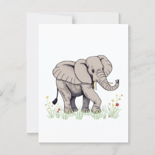 Elephant Vykort
