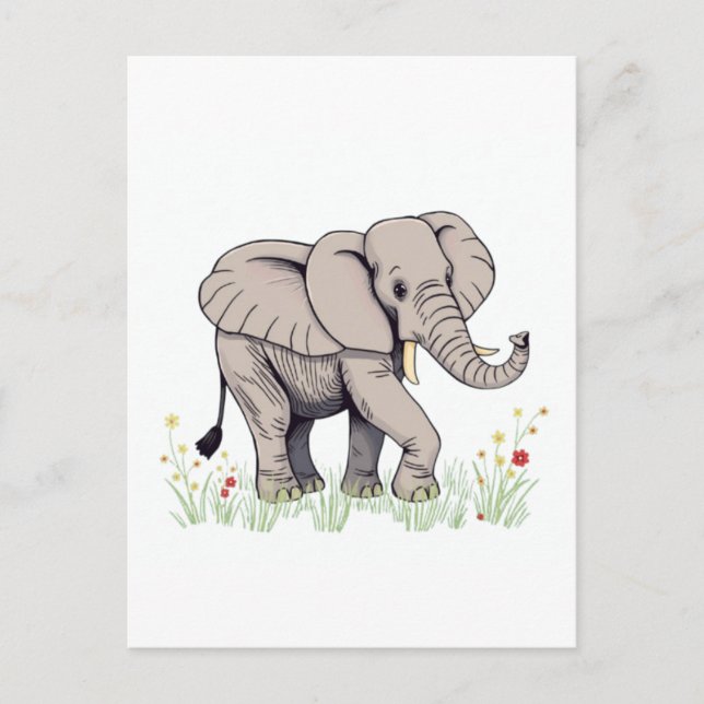 Elephant Vykort (Framsida)
