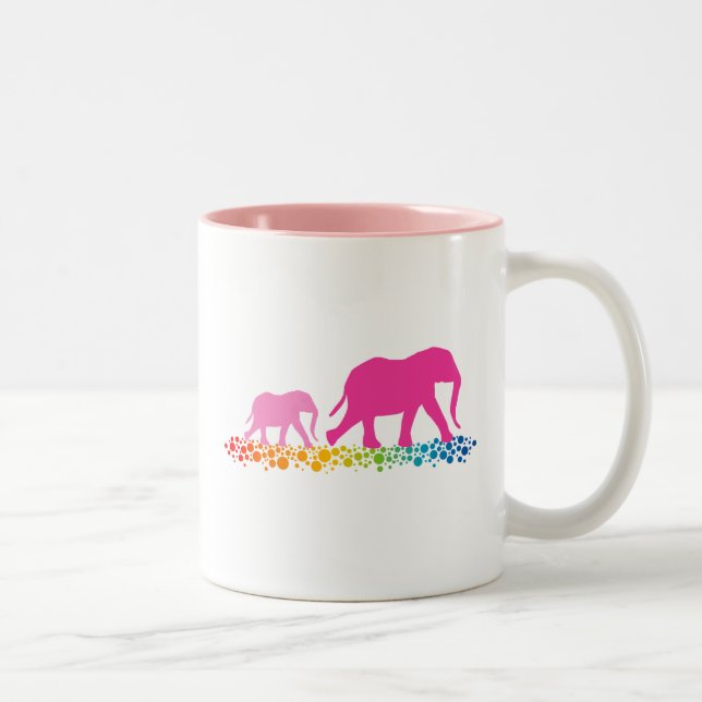 Elephant Walking Två-Tonad Mugg (Höger)