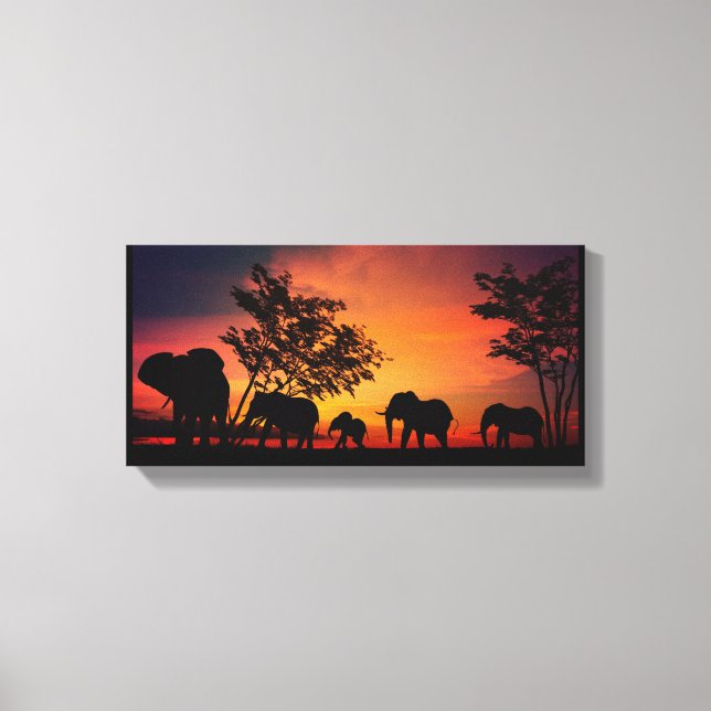 Elephant Wall Art Canvas (Framsida)