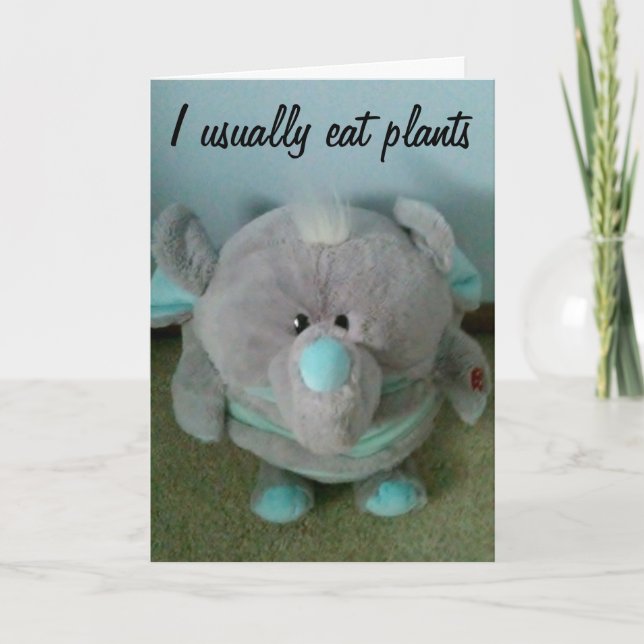 ELEPHANT WANTS "BIRTHDAY CAKE" KORT (Framsida)
