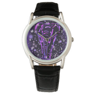 Elephant Watch Lila Rosa Starry Night Armbandsur
