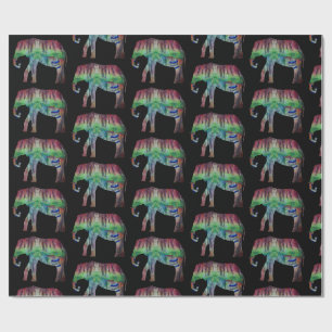 Elephant Watercolor Art Presentpapper