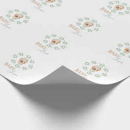 Elephant Watercolor Wandefrand Baby Kärlek Presentpapper