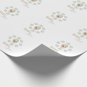 Elephant Watercolor Wandefrand Baby Kärlek Presentpapper