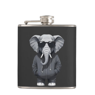 Elephant Wearing Hoodie Funny Coola Animal Vector Fickplunta