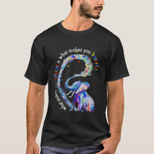 Elephant What gör dig annorlunda till autismmedvet T Shirt