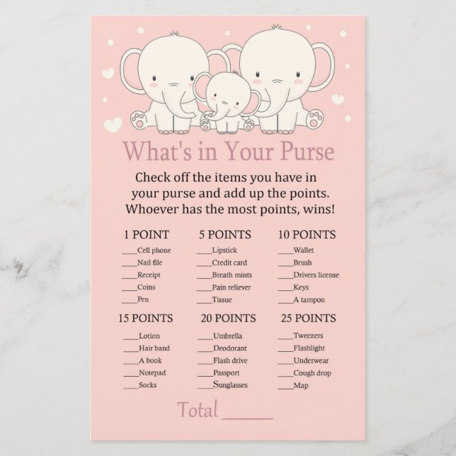 Elephant What's in your purse-match (Framsida)