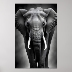Elephant Wildlife Majestic Nature Life Tapet Poster