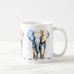 Elephant Wildlife & Nature Vatten Färg Set Kaffemugg