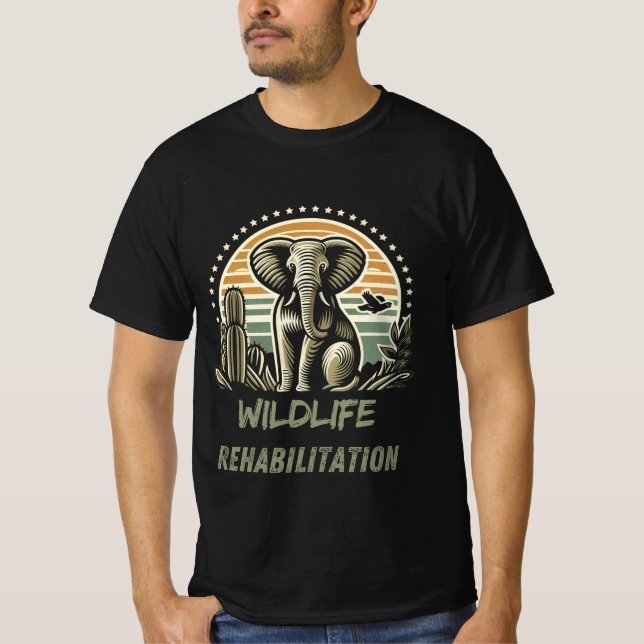 Elephant Wildlife - Wildlife Rehabilitation T Shirt (Framsida)