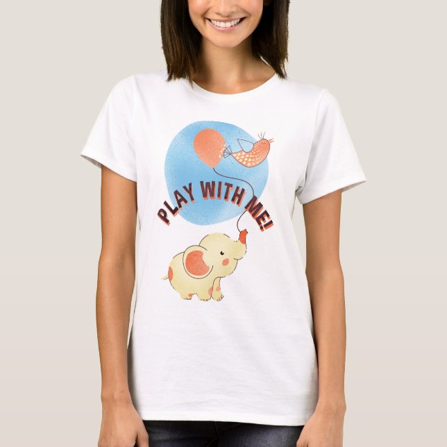 elephant with balloon t shirt (Framsida)