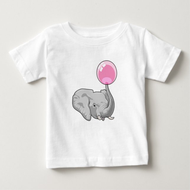 Elephant with Balloon T Shirt (Framsida)