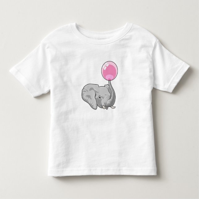 Elephant with Balloon T Shirt (Framsida)
