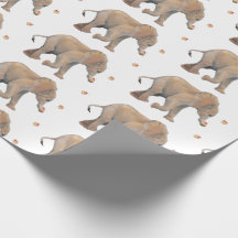 Elephant with cupcakes XL gift wrap