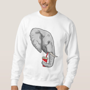 Elephant with Drink Lång Ärmad Tröja