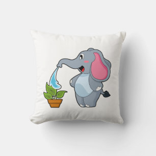 Elephant with Plant Kudde