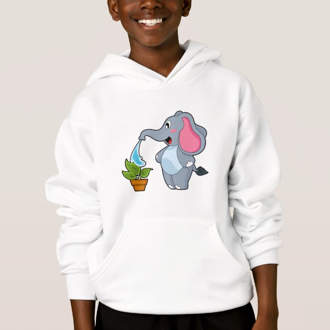 Elephant with Plant T Shirt (Framsida)