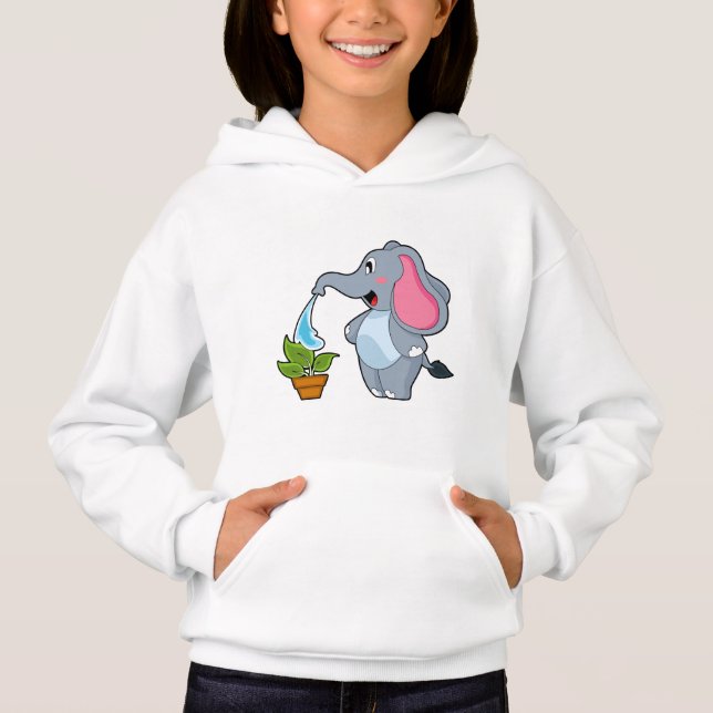 Elephant with Plant T Shirt (Framsida)
