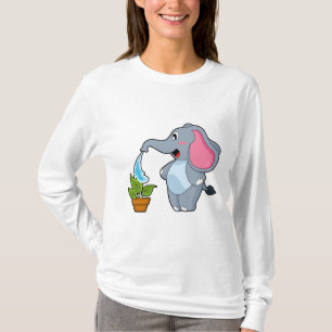 Elephant with Plant T Shirt