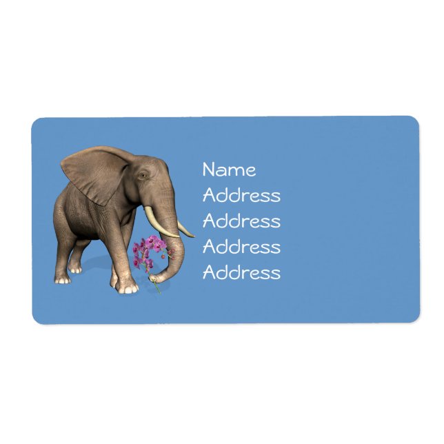 Elephant with Rosa Orchid Fraktsedel (Framsidan)