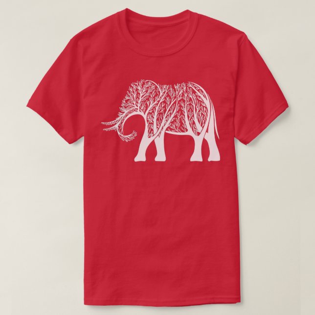 Elephant With Tree Elephant Lover Zookeeper Gift E T Shirt (Design framsida)