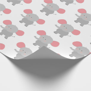 Elephant Wrapping Papper Boy Girl Presentpapper