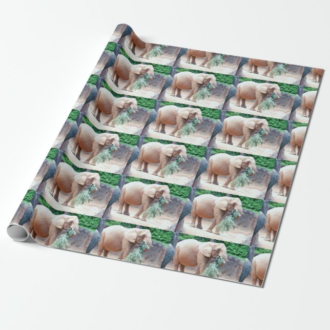 Elephant Wrapping Papper Presentpapper (Utrullad)