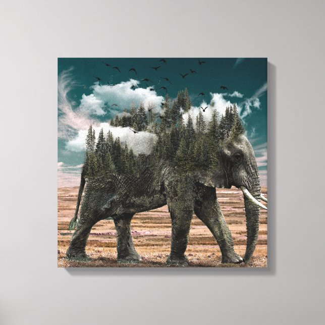 Elephant | Zazzle_Growshop Canvastryck (Framsida)