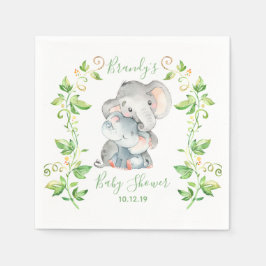 Elephant Zoo Jungle Animals Baby Shower Pappersservett