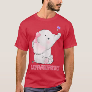 Elephantastic Cute Flower Girls Elephant  T Shirt