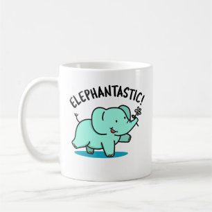 Elephantastic Funny Elephant Pun Kaffemugg