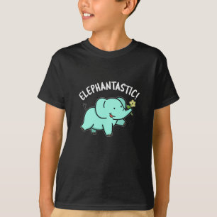 Elephantastic Funny Elephant Pun Mörk BG T Shirt
